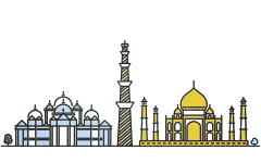Delhi skyline