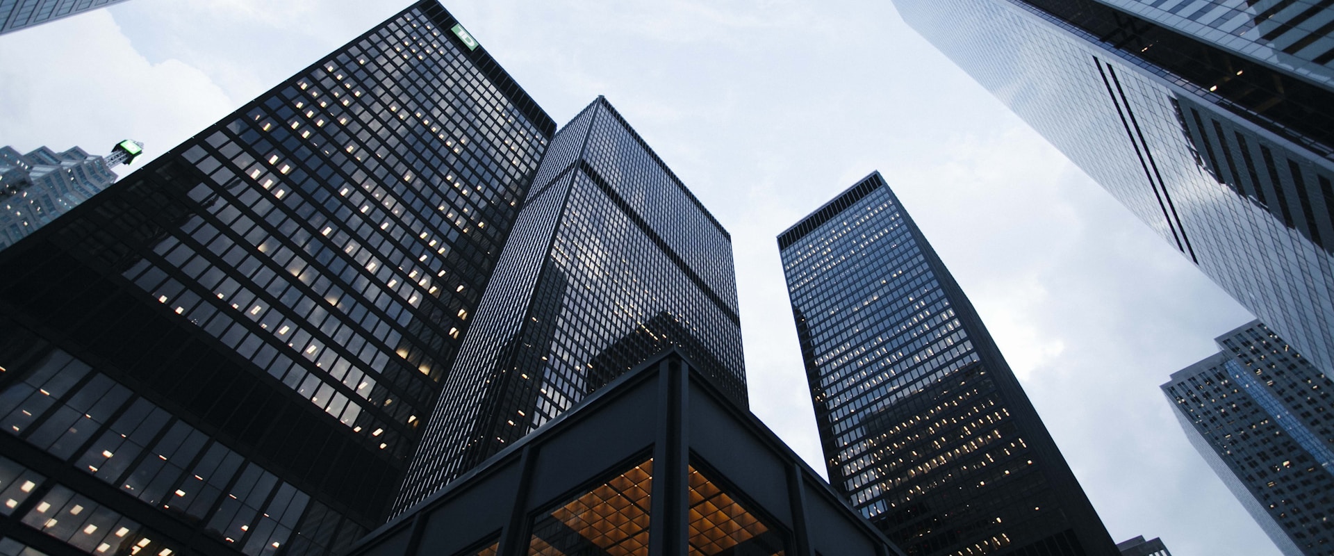 Modern building facade hero background